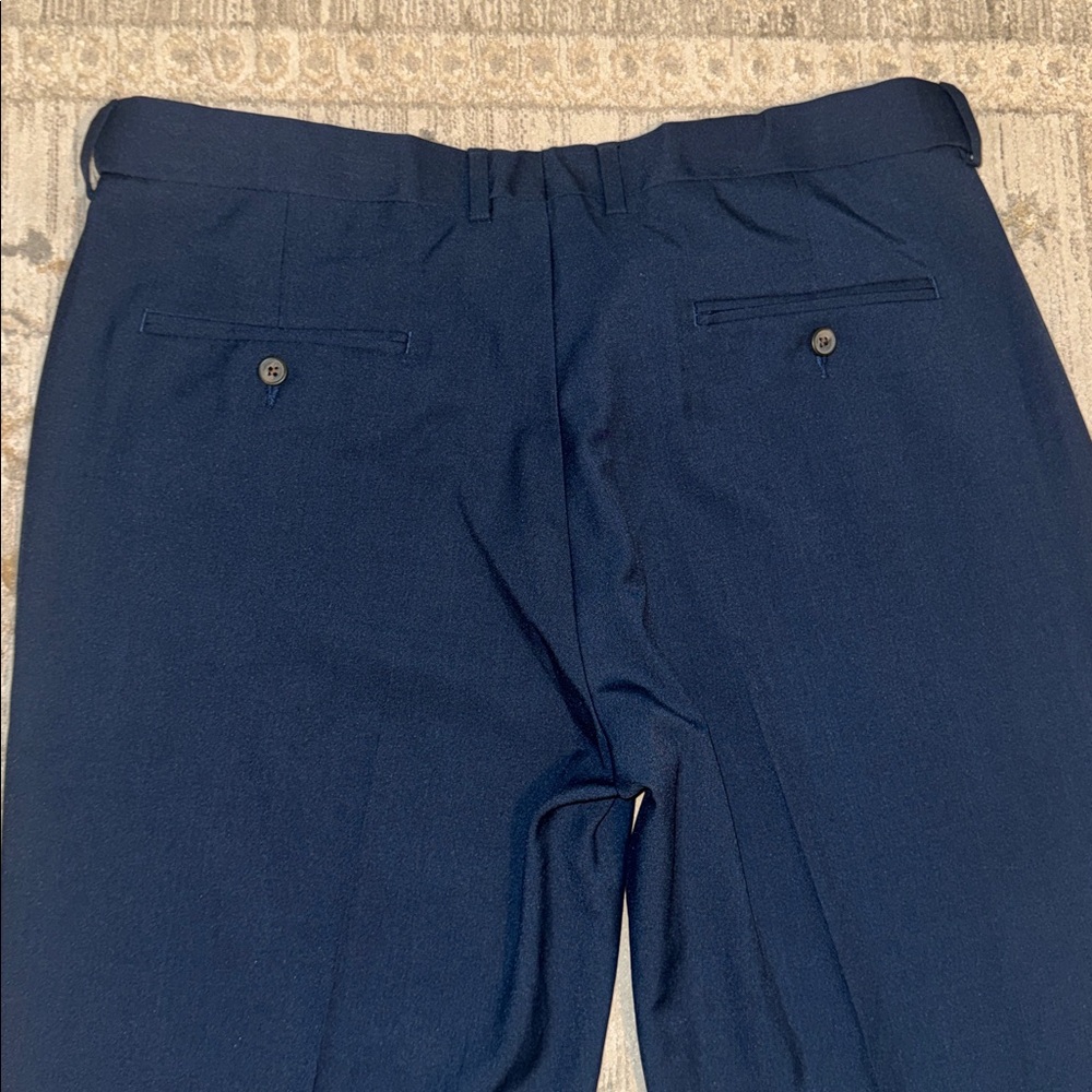 Haggar Men's Dark Navy Dress Pants - Picture 6 of 7